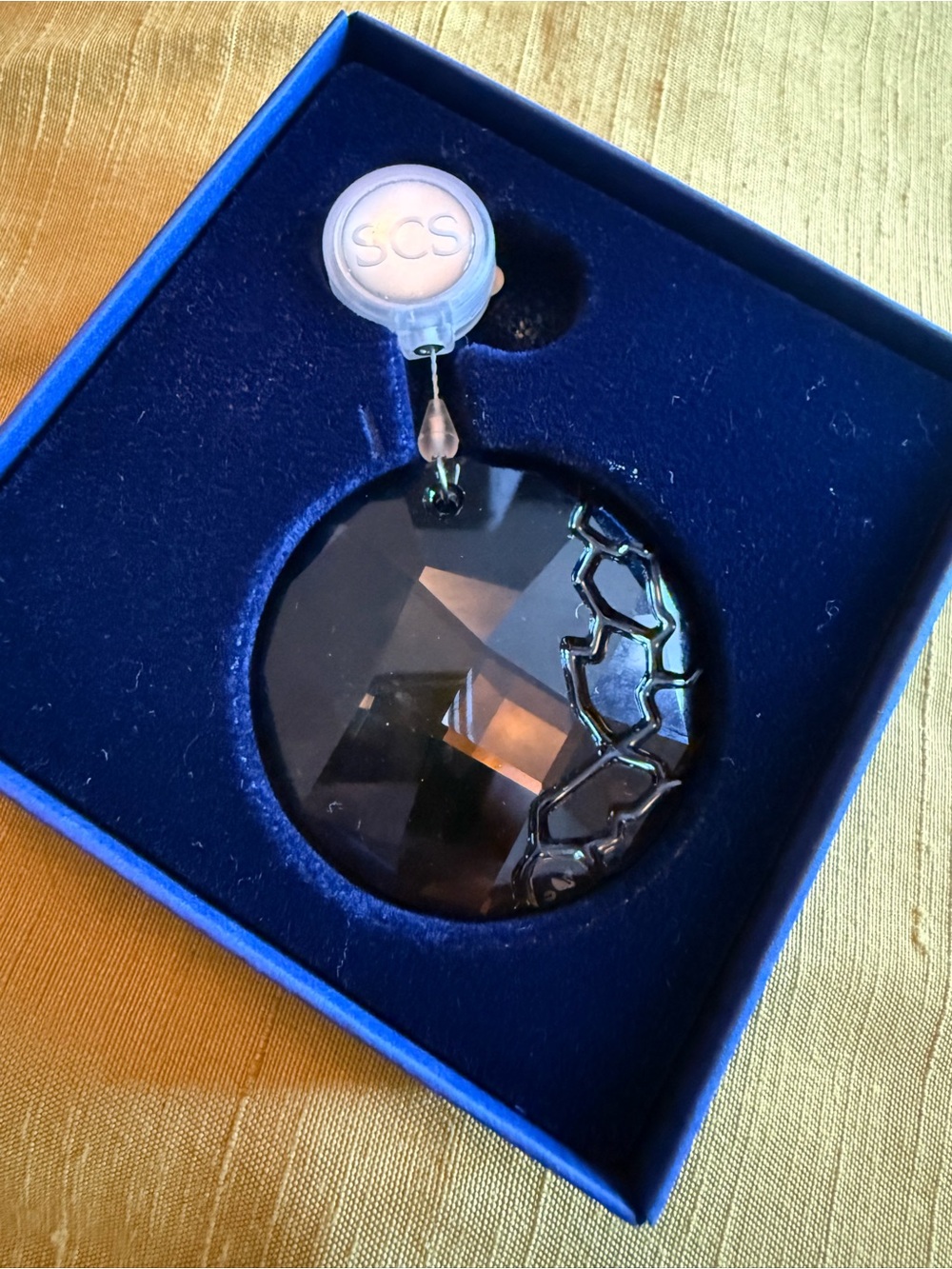 Swarovski Smoky Brown Faceted Crystal Pendant to hang on mirror or window - Picture 2 of 4